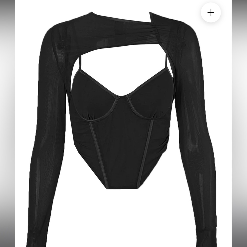 Leau Milan Mesh Bustier Top